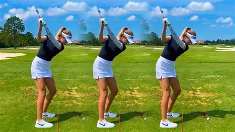 ladies golf swing in slow motion